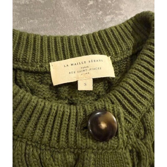 NWOT SEZANE ROXANE CARDIGAN green vest sweater SZ S bust 36 - Picture 4 of 4